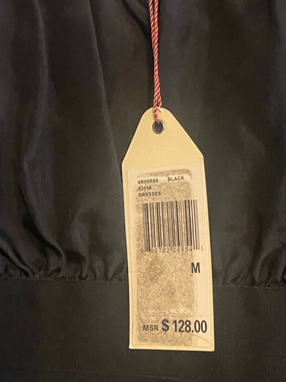 NWT-MSSP Max Studio, black bombshell cocktail dress with silk contrast. Size med - Picture 10 of 14